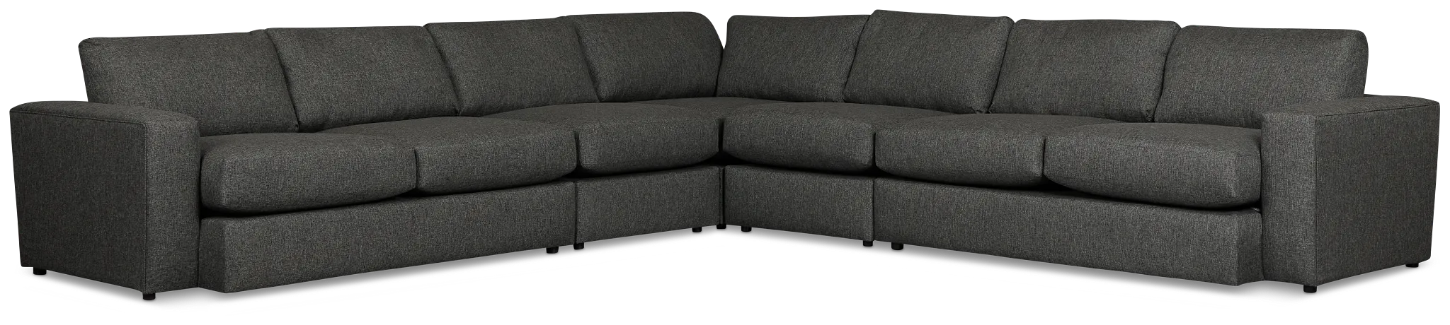 Brantley Dark Gray Fabric Large Two-arm Sectional