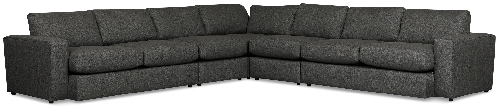 Brantley Dark Gray Fabric Large Two-arm Sectional Brantley Dark Gray Fabric Large Two-arm Sectional