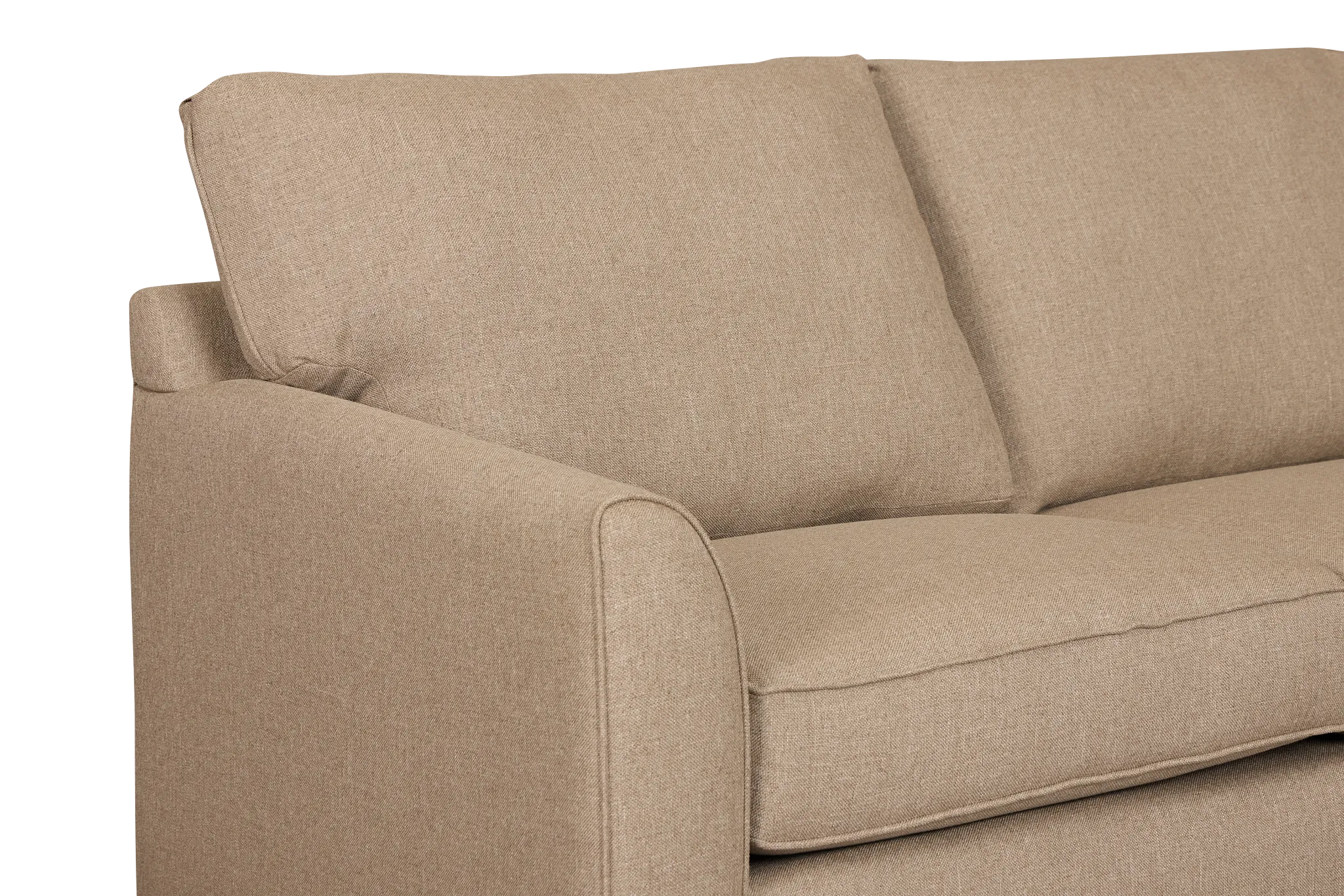 Tate Brown Fabric Medium 2-arm Left Cooling Memory Foam Sleeper Sect