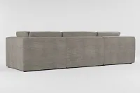 Destin Victory Gray Fabric 3-piece Modular Sofa