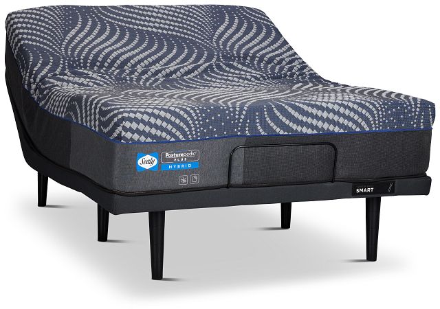 Sealy Posturpedic Plus Hybrid Albany Medium Ergo Smart Adjustable Mattress Set