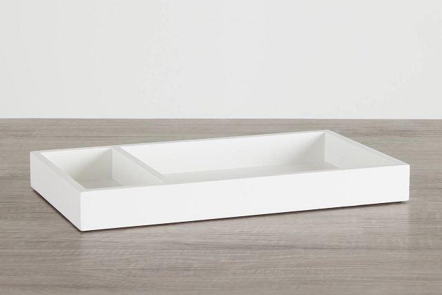 Ramble White Wood Tray