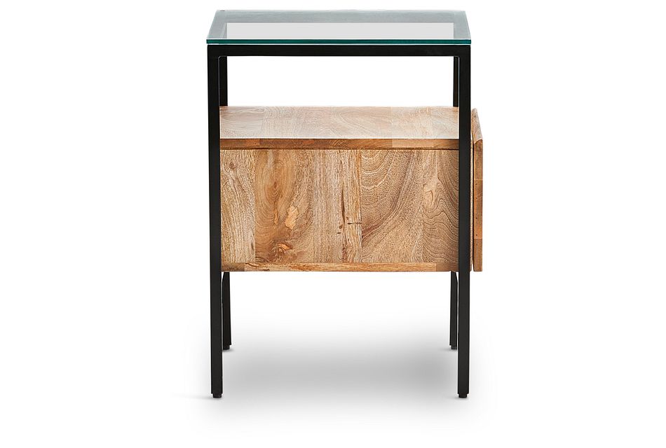 Conroy Dark Tone Glass End Table Living Room End Tables City Furniture