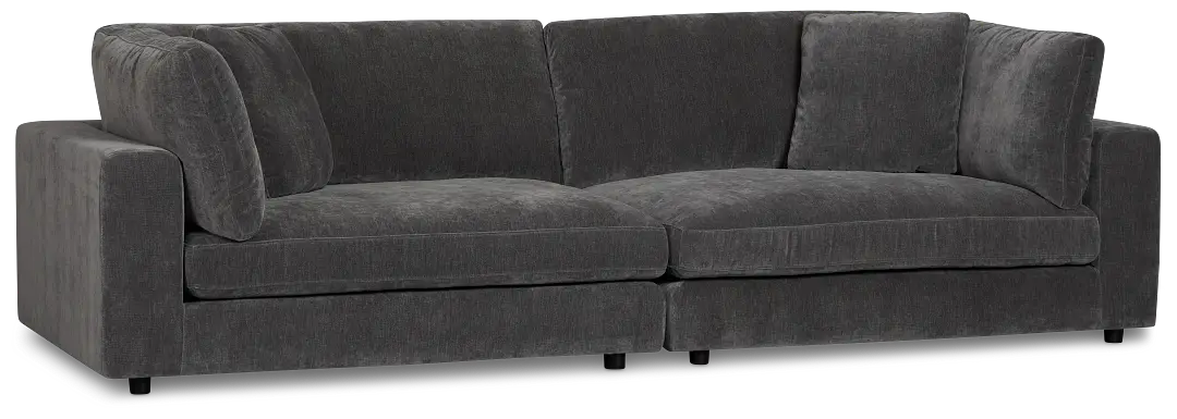Lounge Dark Gray Fabric 2 Piece Modular Sofa Lounge Dark Gray Fabric 2 Piece Modular Sofa
