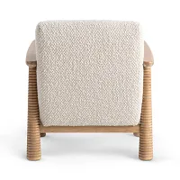 Cozy Beige Fabric Accent Chair