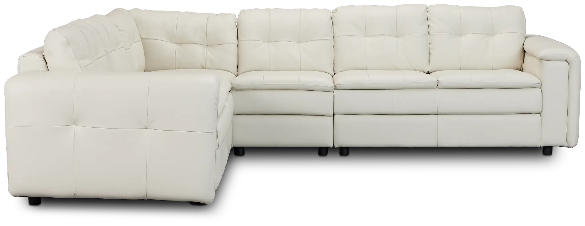 Rowan Light Beige Leather Medium Two-arm Sectional Rowan Light Beige Leather Medium Two-arm Sectional