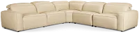 Tidal Beige Lthr/vinyl Small Two-arm Power Reclining Sectional