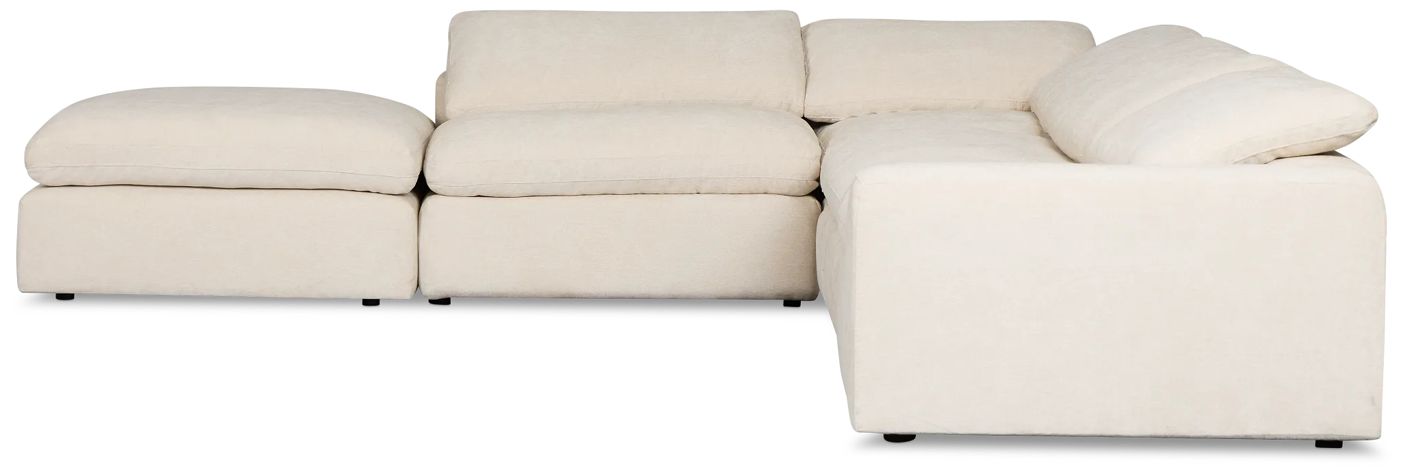 Drift Light Beige Fabric Medium Dual Power Left Bumper Sectional