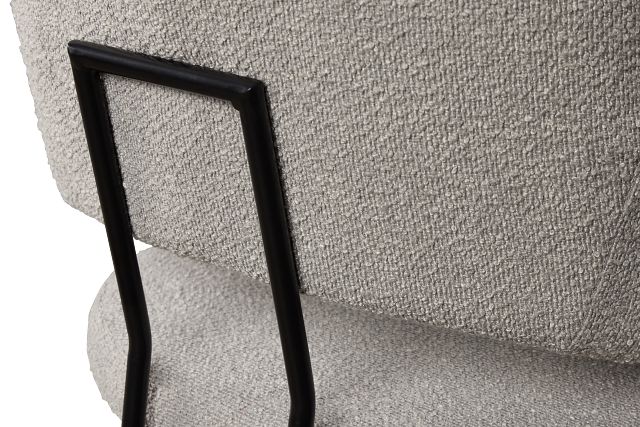 Merrick Gray Round Upholstered Side Chair