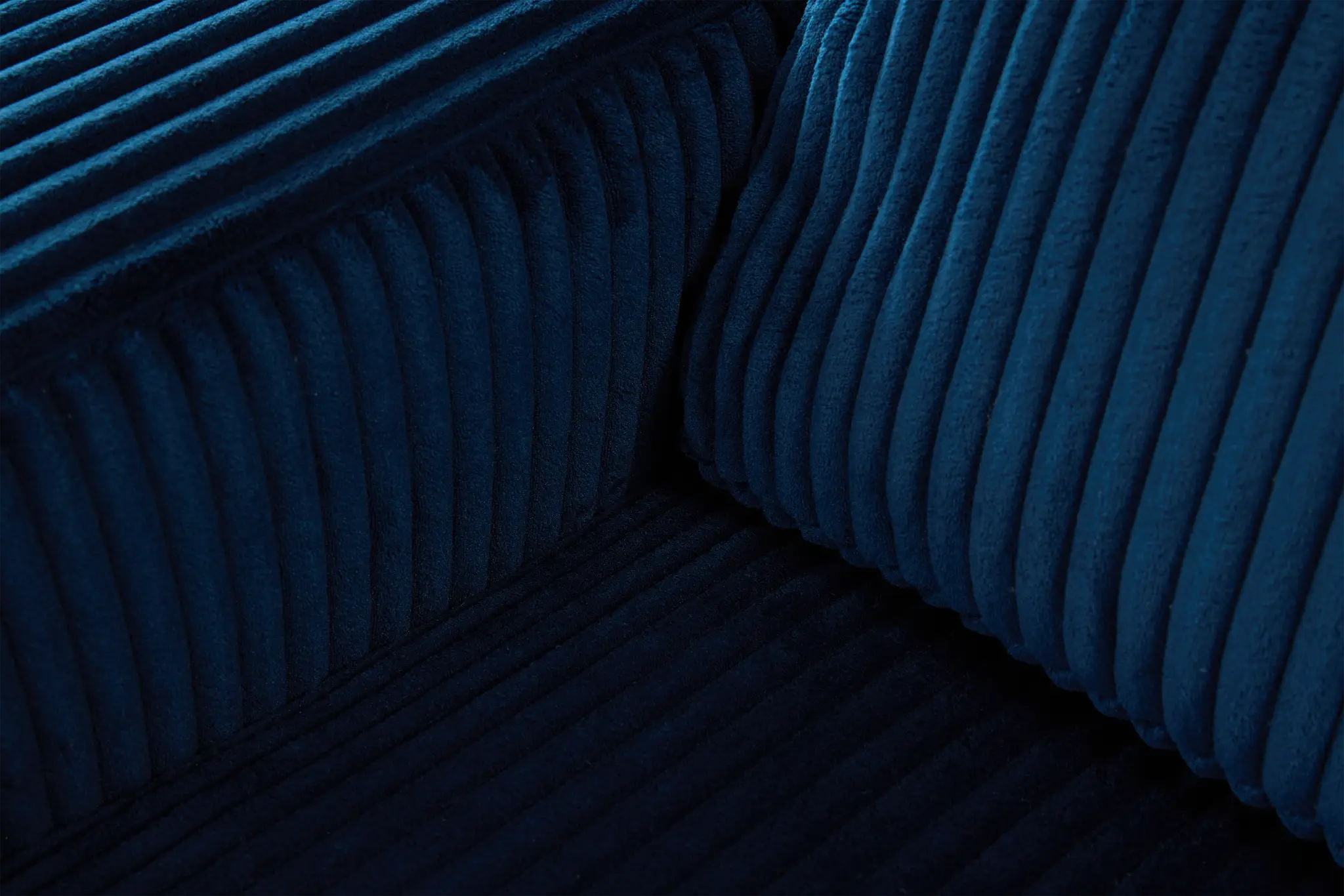 Charlie Dark Blue Fabric Medium Two-arm Sectional Charlie Dark Blue Fabric Medium Two-arm Sectional