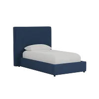 Grayton Peyton Dark Blue 54" Upholstered Platform Bed