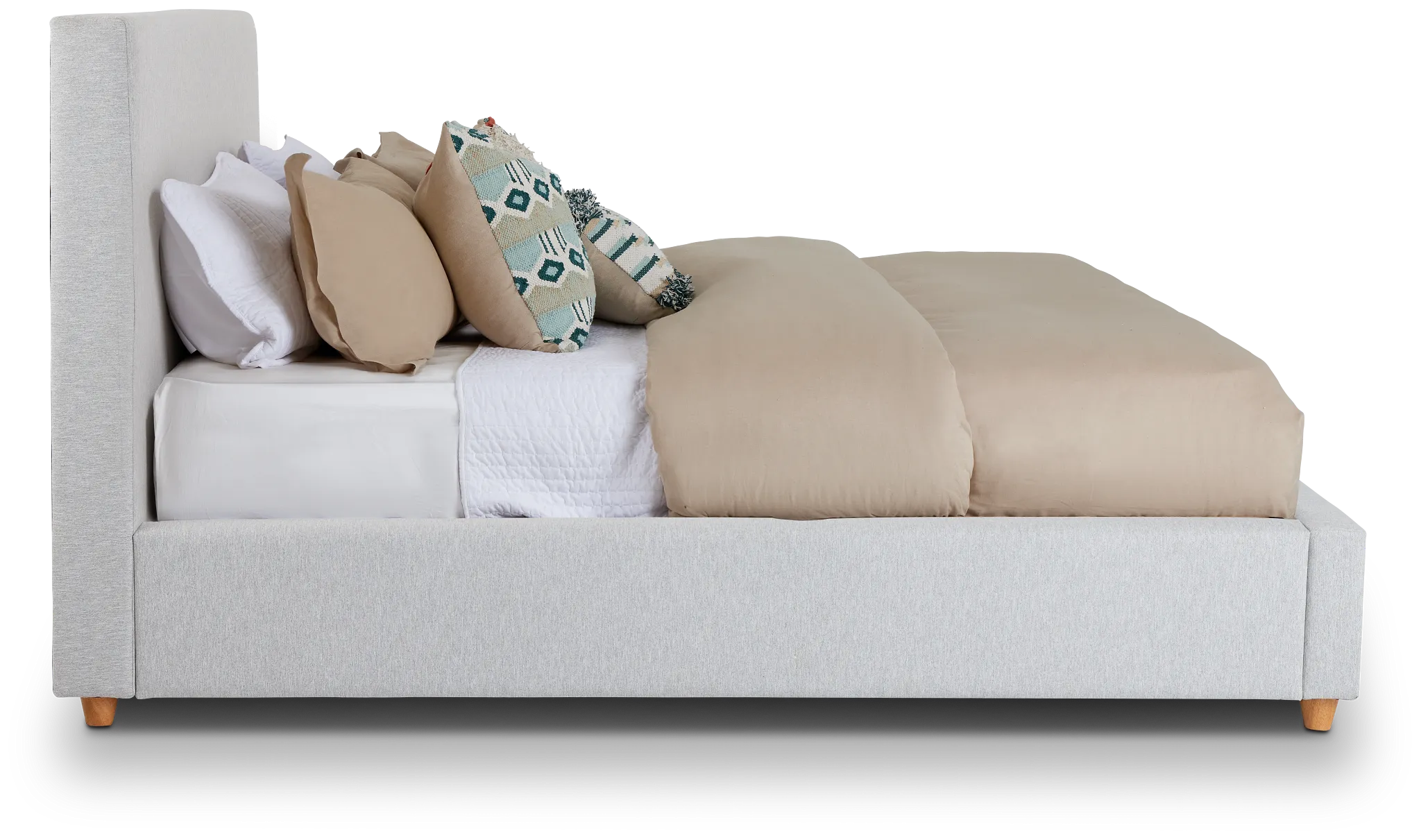 Chelsea Light Gray Uph Platform Bed