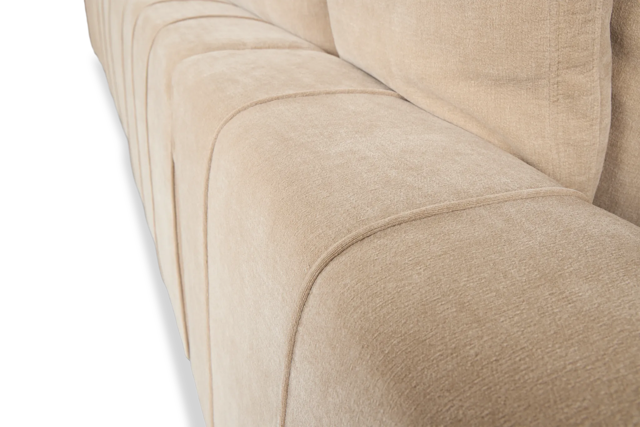 Cruz Light Beige Fabric 6-piece Modular Sectional