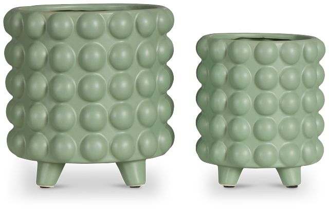 Cappi Light Green Set Of 2 Planter