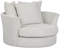 Everly Gray Fabric Swivel Chair