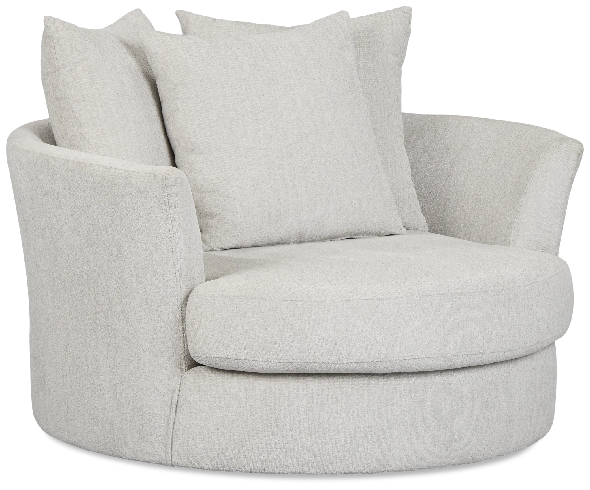 Everly Gray Fabric Swivel Chair