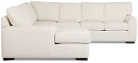 Sinclair Light Beige Fabric Large Left Chaise Sectional