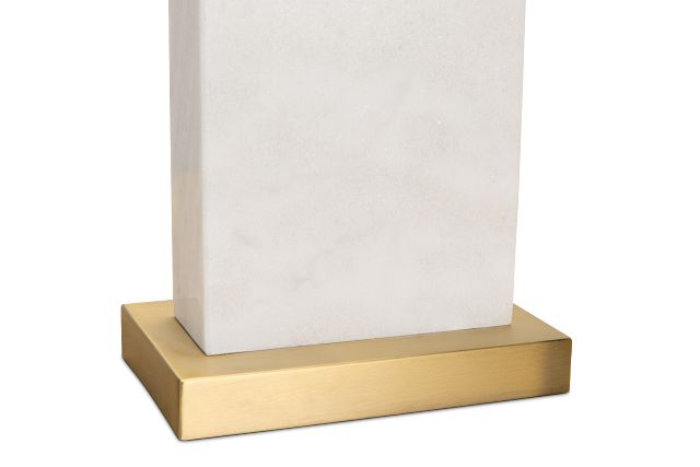 Esme Linen Marble Table Lamp