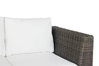 Tulum White Woven Loveseat W/ Cushion