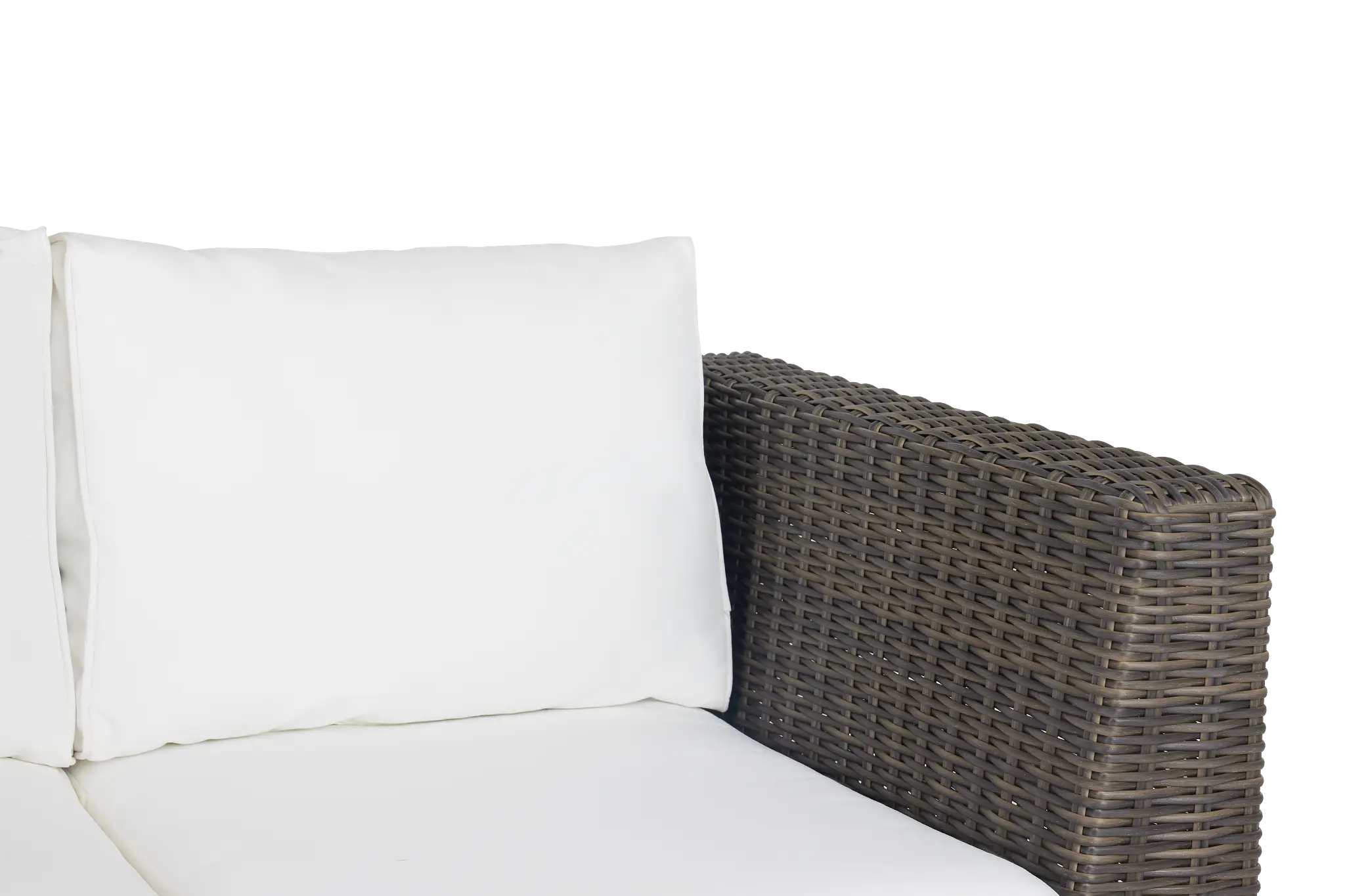 Tulum White Woven Loveseat W/ Cushion Tulum White Woven Loveseat W/ Cushion