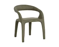 Celly Dark Green Curved Upholstered Arm Chair