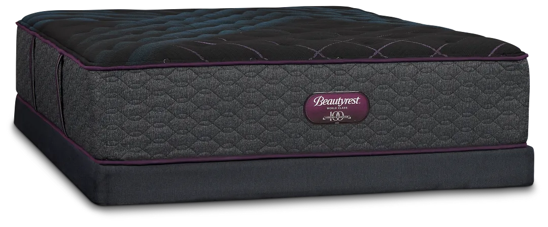 Beautyrest World Class Level 3 Plush Low-profile Mattress Set