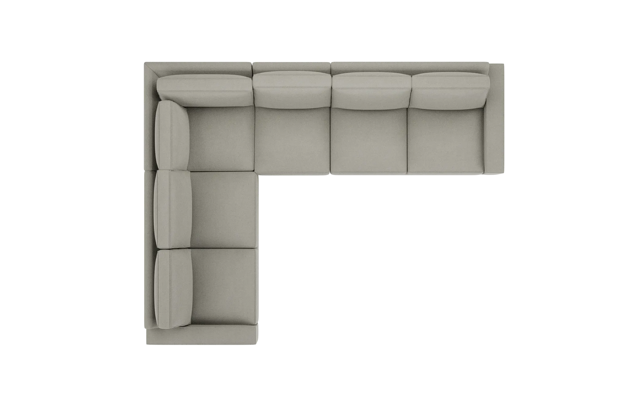 Edgewater Elite Gray Medium Two-arm Sectional