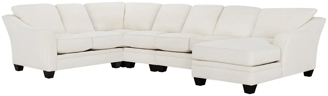 Avery White Fabric Large Right Chaise Sectional Avery White Fabric Large Right Chaise Sectional