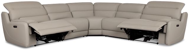 Jett Gray Micro Small Two-arm Power Reclining Sectional