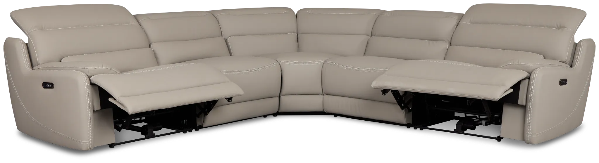 Jett Gray Micro Small Two-arm Power Reclining Sectional