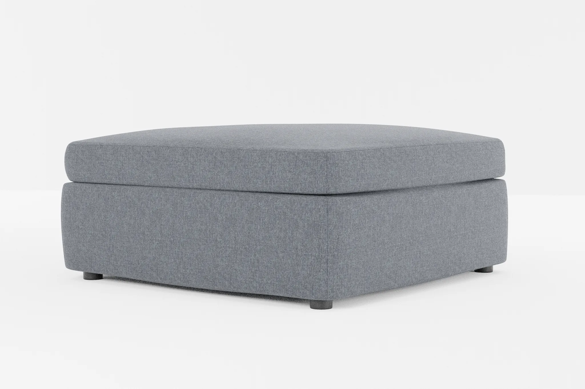 Destin Elevation Gray Fabric Cocktail Ottoman