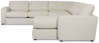 Brantley Light Beige Fabric Large Right Chaise Sectional