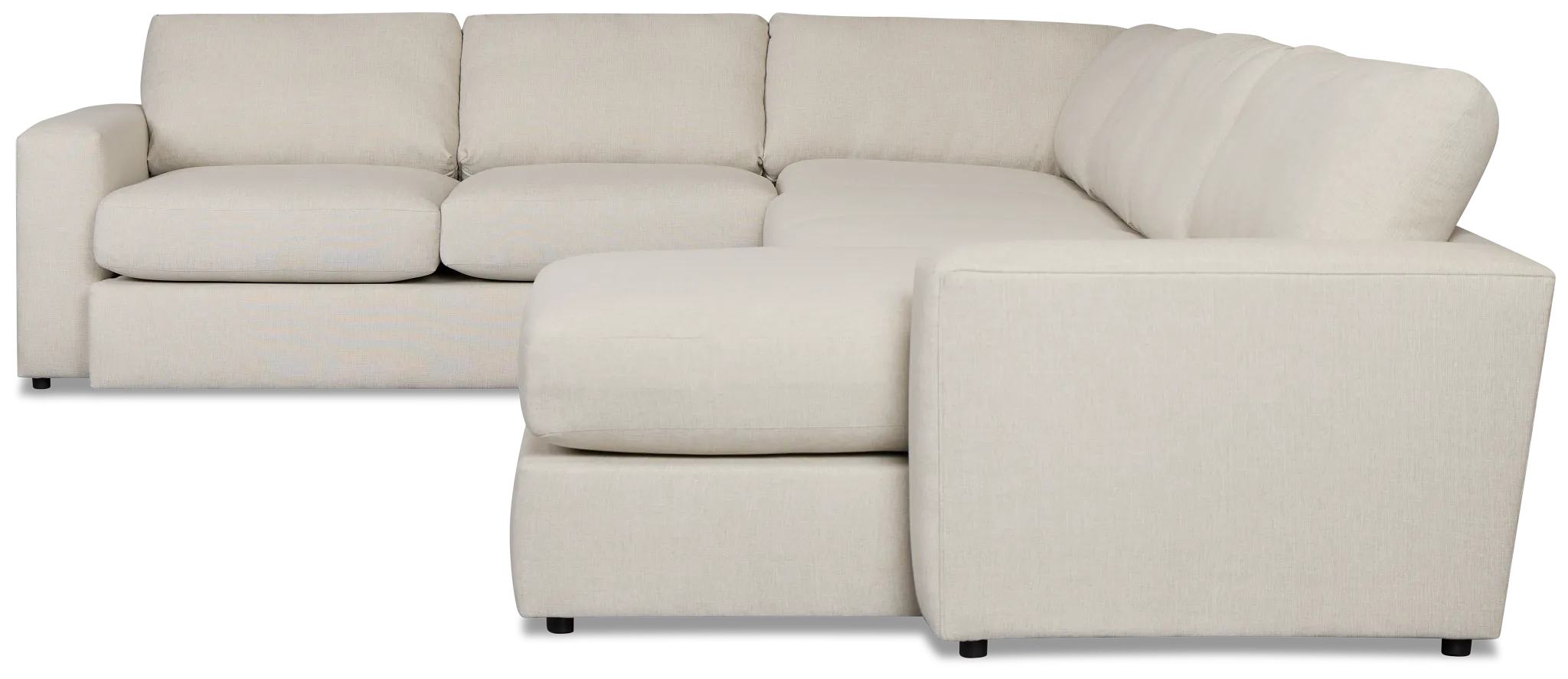 Brantley Light Beige Fabric Large Right Chaise Sectional