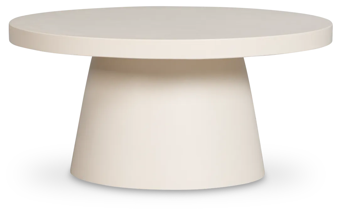 Cambria White Round Coffee Table