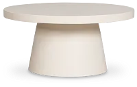 Cambria White Round Coffee Table