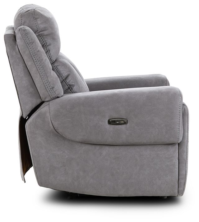 Scout Gray Micro Power Recliner With Power Headrest (3)