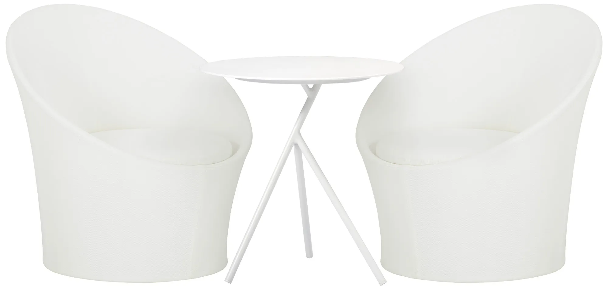 Ibiza White Curved Balcony Set