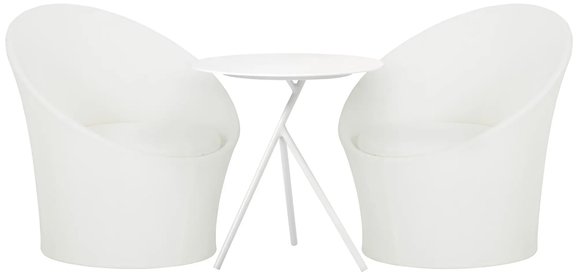 Ibiza White Curved Balcony Set Ibiza White Curved Balcony Set