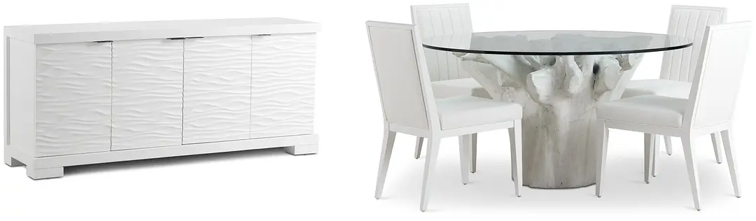 Ocean Drive 60" Glass Dining Room Ocean Drive 60" Glass Dining Room