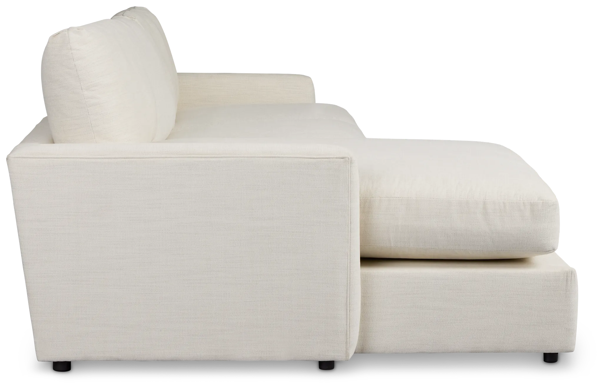 Noah Ivory Fabric Left Chaise Sectional