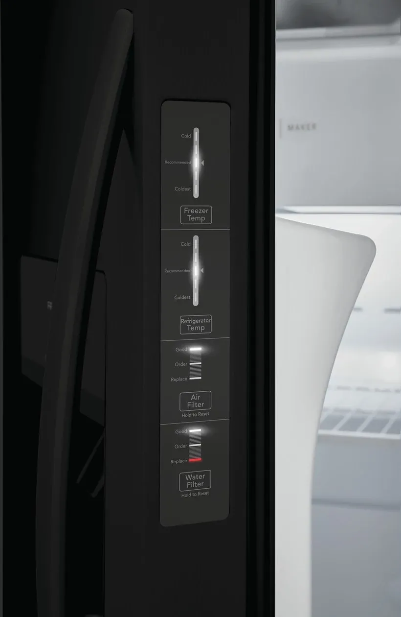 Frigidaire 2623 Series Black Side By Side Refrigerator