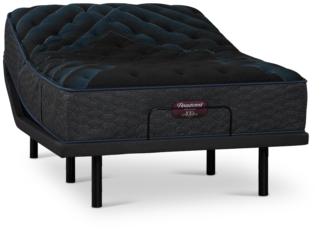 Simmons Beautyrest World Class Level 4 Plush Baselogic Platinum Adjustable Base Mattress Set