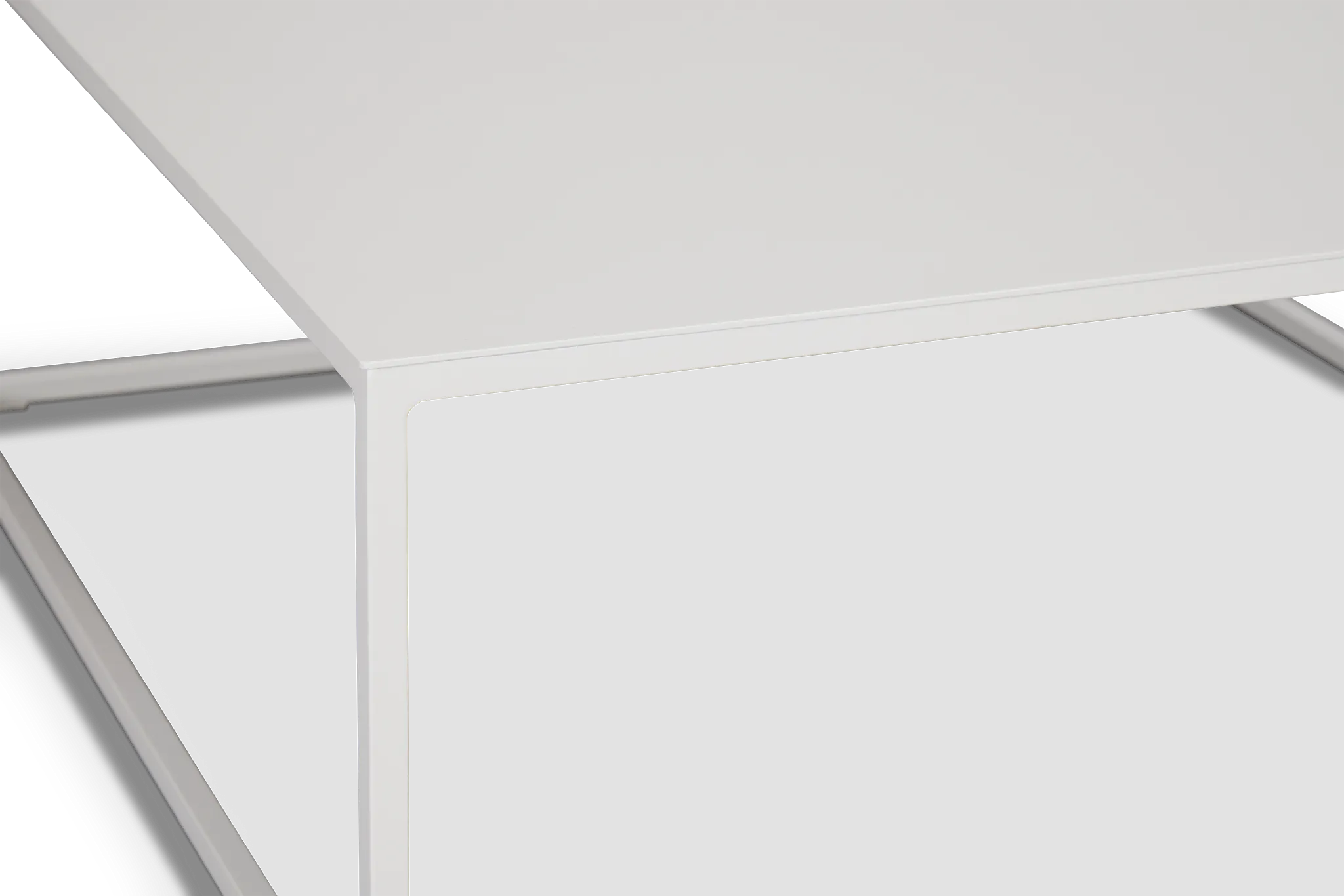 Malaga White Square Coffee Table