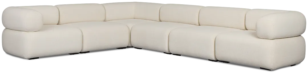 Celeste Light Beige Fabric 6-piece Modular Sectional