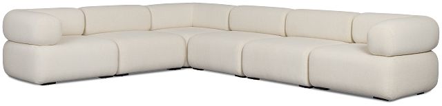 Celeste Light Beige Fabric 6-piece Modular Sectional