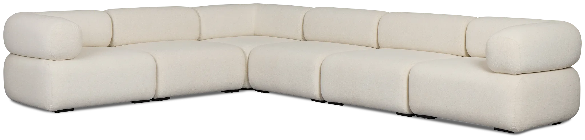 Celeste Light Beige Fabric 6-piece Modular Sectional