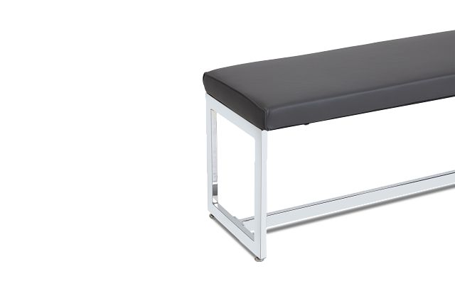 Bronx Gray Upholstered Dining Bench