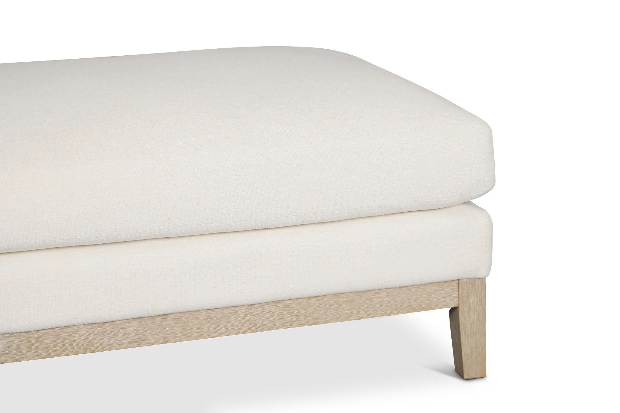 Emma White Fabric Cocktail Ottoman