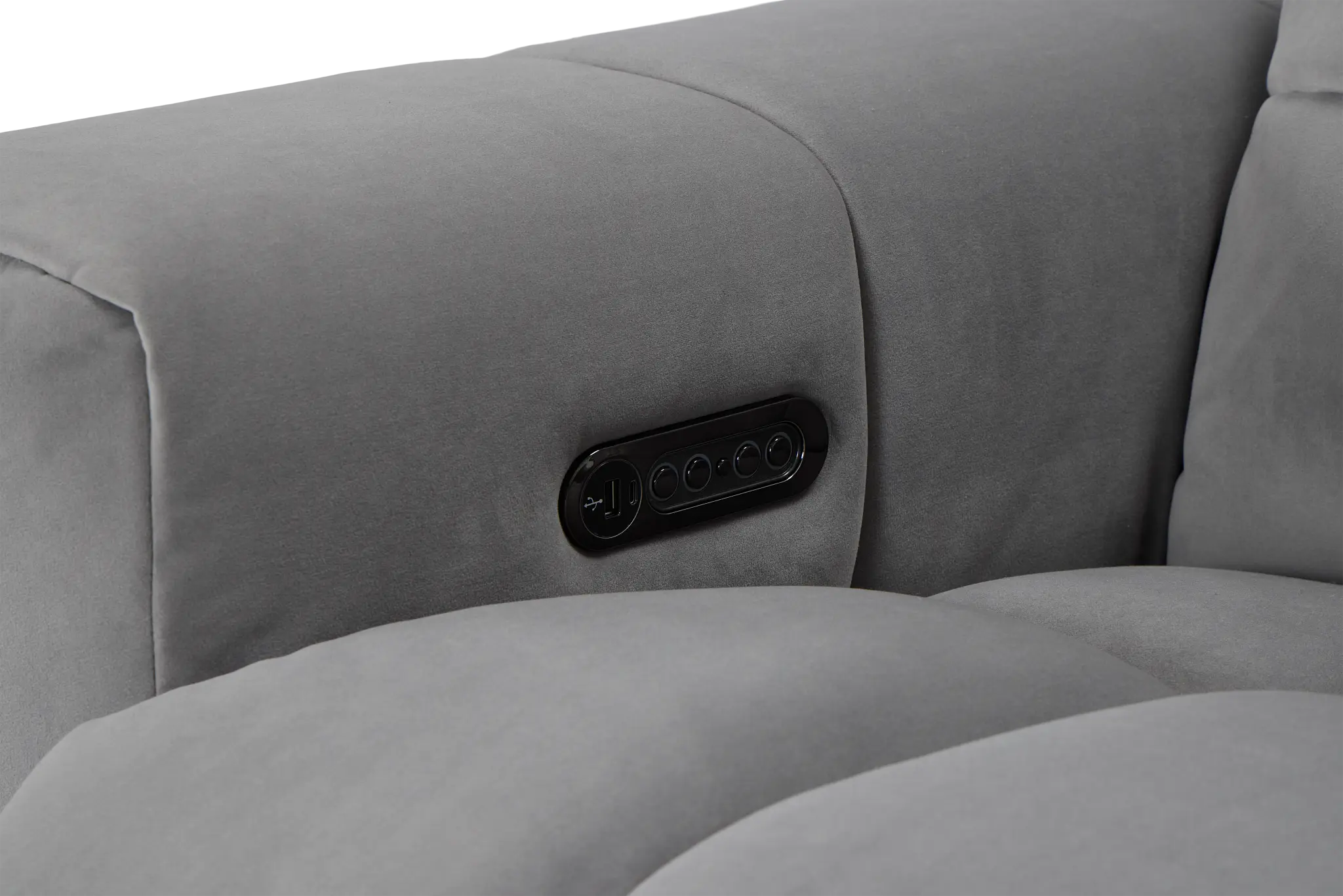 Gemma Light Gray Velvet Power Recliner Gemma Light Gray Velvet Power Recliner