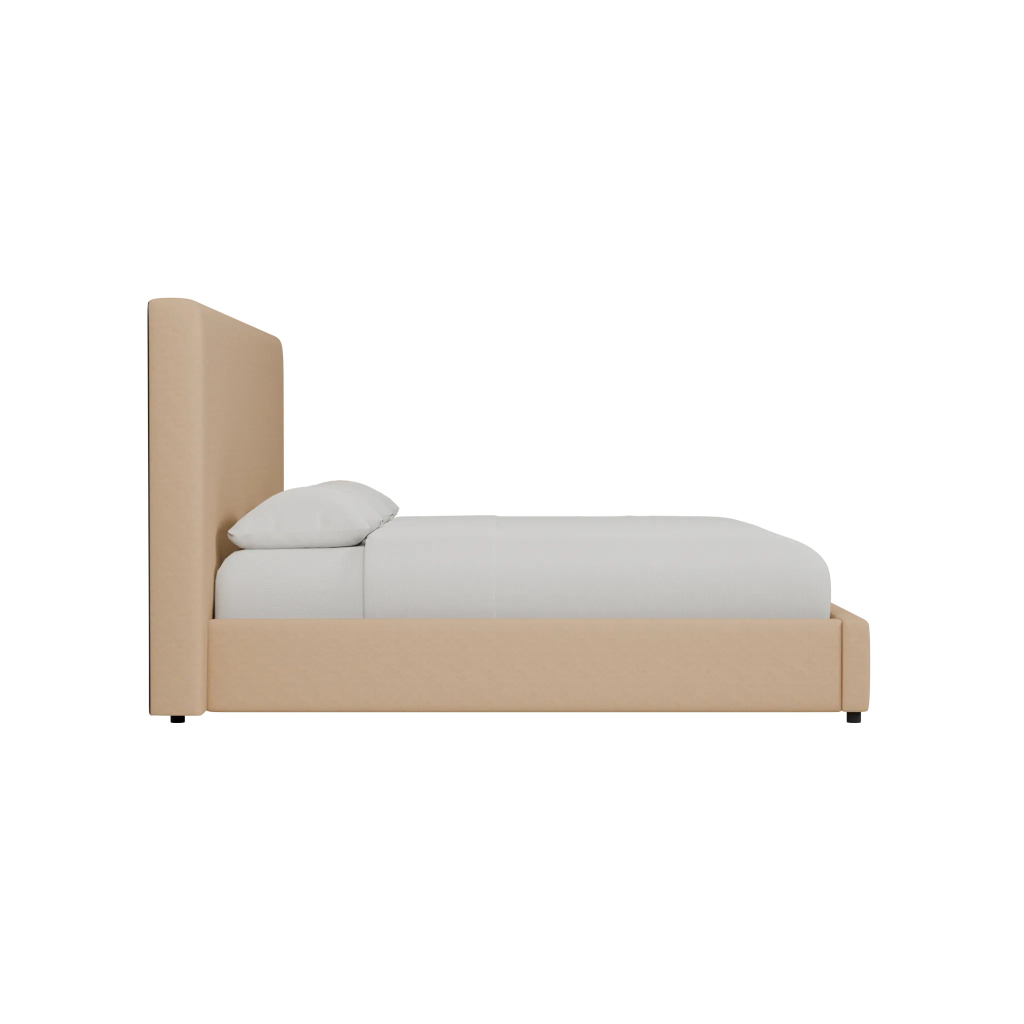 Grayton Merino Taupe 54" Upholstered Platform Bed